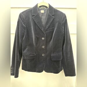 Classic J Crew navy velvet blazer